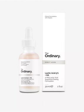 The Ordinary Lactic Acid Peel Serum – White & Pale Pink